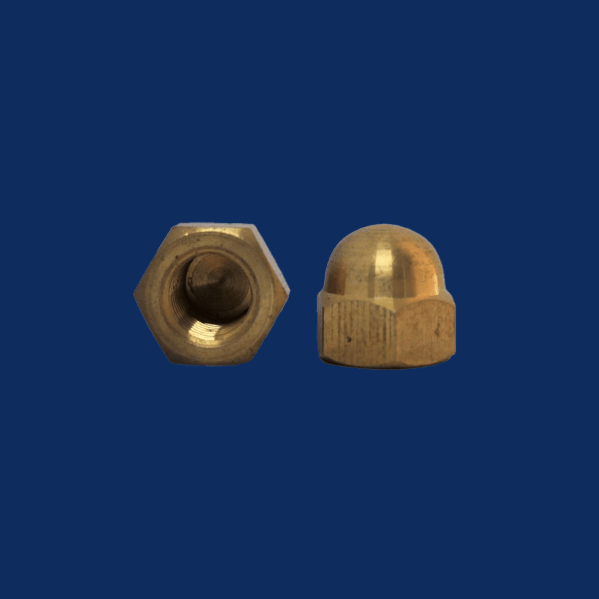 Metric Dome Nuts Brass
