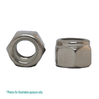 1" UNC G304 STAINLESS STEEL HEX NYLOC NUT