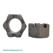 1 UNF 12-TPI BRIGHT HEX SLOTTED NUT