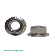 M5 G304 STAINLESS HEX FLANGE SERRATED NUT