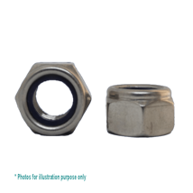 M8 G316 STAINLESS STEEL HEX NYLOC NUT