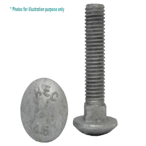M16 X 75 GALVANISED CUP HEAD BOLT & NUT